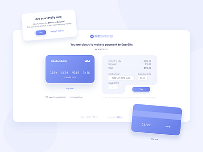 ET Payment Page blue card clean ui creative design interface light page payment ui ux violet