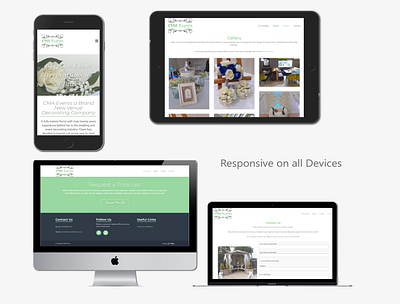 Responsive Wordpress Site CMA Events branding design gallery icon logo photos typography ui web website