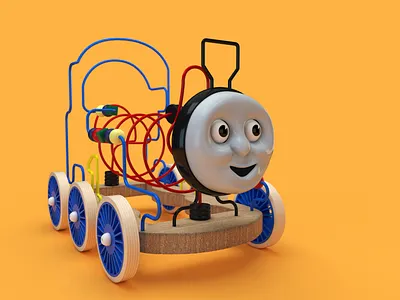 Thomas the Train 3d art c4d cinema 4d fun modeling retro toy thomas the train toy