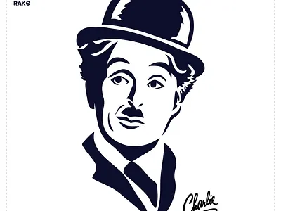 Charlie Chaplin branding design icon illustration typography vector