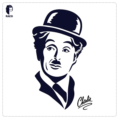 Charlie Chaplin branding design icon illustration typography vector