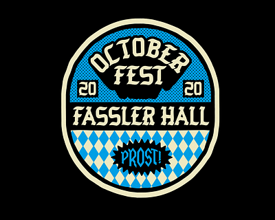 Fassler Oktoberfest apparel badge bar beer branding craft beer design german identity illustration okc oktoberfest prost pub tulsa typography