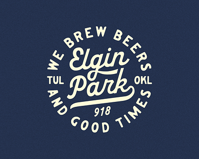 Elgin Park apparel badge bar baseball beers brewery pizza tulsa type typogaphy vintage