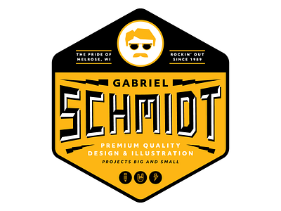 Schmidt Design Company Branding: About Badge badge badgedesign badges brand brand design brand identity branding illustration logo logo design