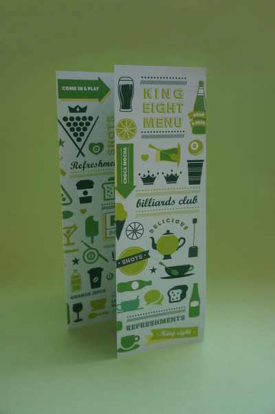 King Eight Menu Design design illustration menu card menu design ui