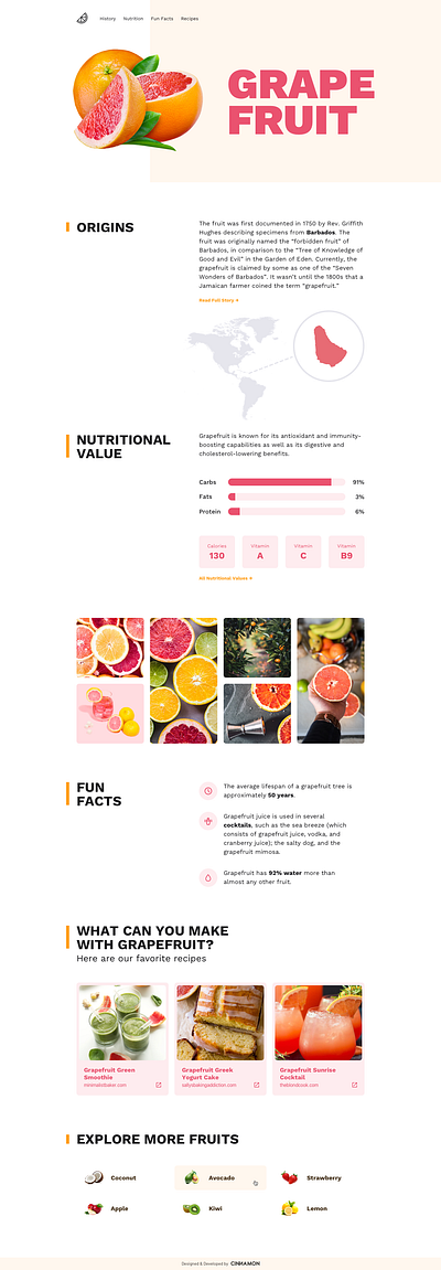 Landing Page Design: GrapeFruit design illustration landing page design ui ux