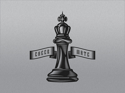 King Chess Piece banner check mate chess illustration king texture