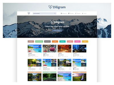 Website Design: Diligram illustration landing page design ui ux website design