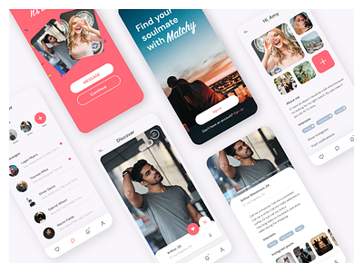 Mobile App Design: Matchy illustration mobile app design mobile ui ui ux