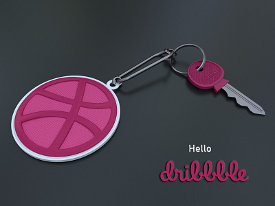 Dribbble debut_3D Product Design_#01 Key Chain 3d 3d concept 3d product design colorful colors concept art debut design dribbble dribbble debut key keychain maya 3d product product design