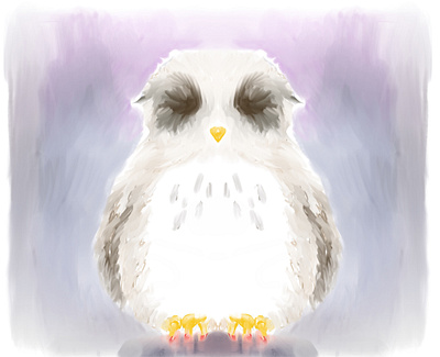 owl color colour drawring illustration mystic quiet silent sleep