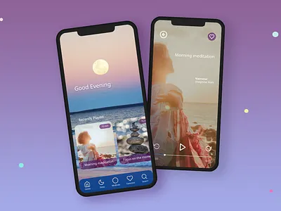 Meditation App animation app design prototyping ui