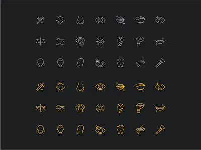 Photo editing icons app ear edit eye face hair icon icons lips magic nose skin ui ux