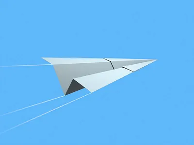 Paper Plane 3d animation design loop web