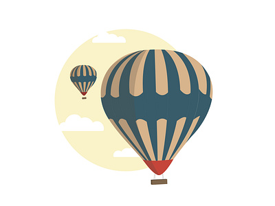 30 days of illustration- Day 21 design digital art flat illustration flatdesign hot air balloon illustration minimal september vector yellow