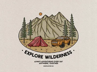 camp fire moutain badge vintage hand drawn design illustration aloha art badge badge logo clothing clothing brand design graphic design hawaii hawaiian hawaiian shirt illustrator retro retro design tropical vector vintage vintage badge vintage design vintage logo