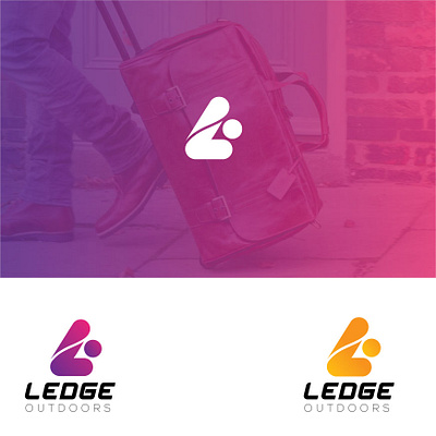 ledge branding design flat logo typography
