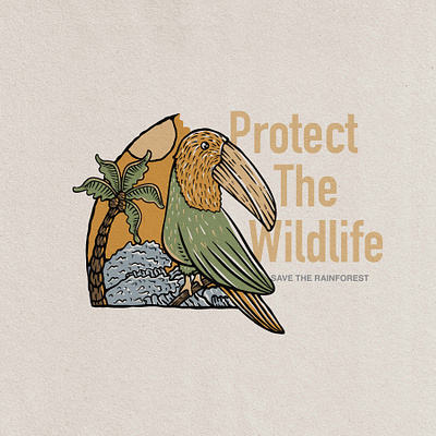 wildlife badge vintage hand drawn design illustration art badge badge logo bird clothing clothing brand clothing company clothing design clothing label design graphic design illustration illustrator rainforest tropical vector vintage design wildlife wildlife art wildlife illustration