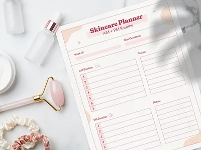 Skincare Printables beauty makeup mockup photorealistic plants print printable routine skin skincare stars stock photo mockup stock photography