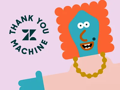 Thank You Machine branding illustration logo machine site design thank you website zendesk