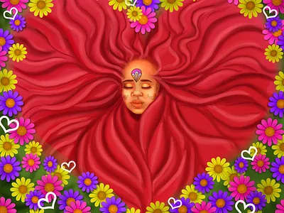 my love letter to Divine feminine beauty black people branding colors concept art design digital 2d digital art fantasy illustration painting