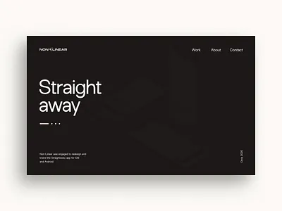 Non-Linear Website V1 - Hero / Case Study animation design interactive layout marketing typography ui ux visual design web web design website website design