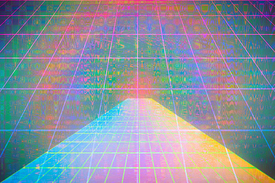 Abstract Grid 80s abstract colorful cyberpunk futuristic grid holographic iridescence iridescent neon photoshop psychedelic retro sci fi science fiction tron wavy