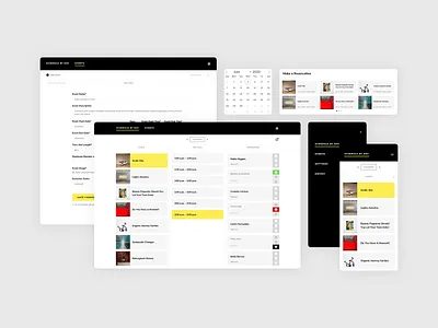 Art Museum Online Reservation System Designs app art black and white clean corporate dashboard flat minimal mobile responsive technology ui ui design ui ux uiux ux vector web website