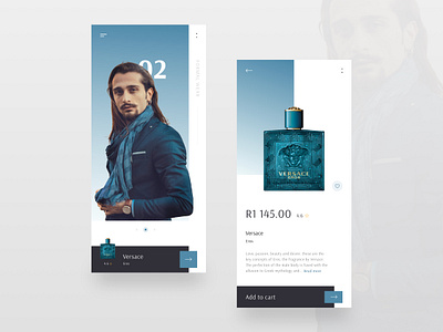 Suave - Versace (App Concept) cologne drip eros fashion fashion app fragrance mobile mobile ui style versace