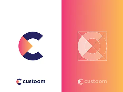 Custoom Logo | C Letter Logo alphabet app branding and identity c c letter c lettermark c logo concept creative colorful geometric custoom design gradient logo designer logo mark logodesign modern monogram symbol icon typography website