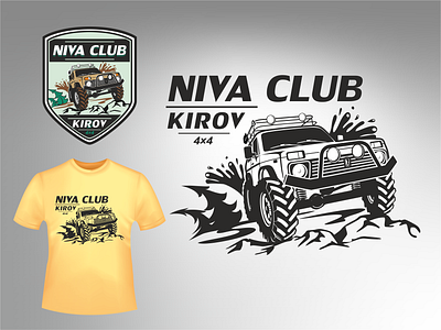 NIVA CLUB LOGO design illustration logo vector автомобиль брендинг брендинг. брендирование векторная графика визуальная идентификация внедорожник клуб логотип нива