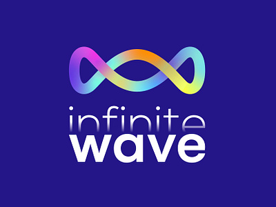 Infinity Wave, Logo Design Symbol 3d abstract branding colorful connection creative flip geometry icon infinity infinity wave logo logo design minimalism modern ring symbol tech typography wave