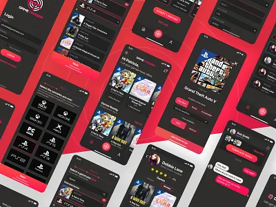 Game Tradar App design game console gamer gaming phone app real time trading ui ux web design website