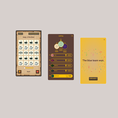 Board game app app design application board game design game game design gaming icon ui ux