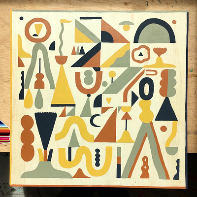 Shapes Jam acrylic design painting