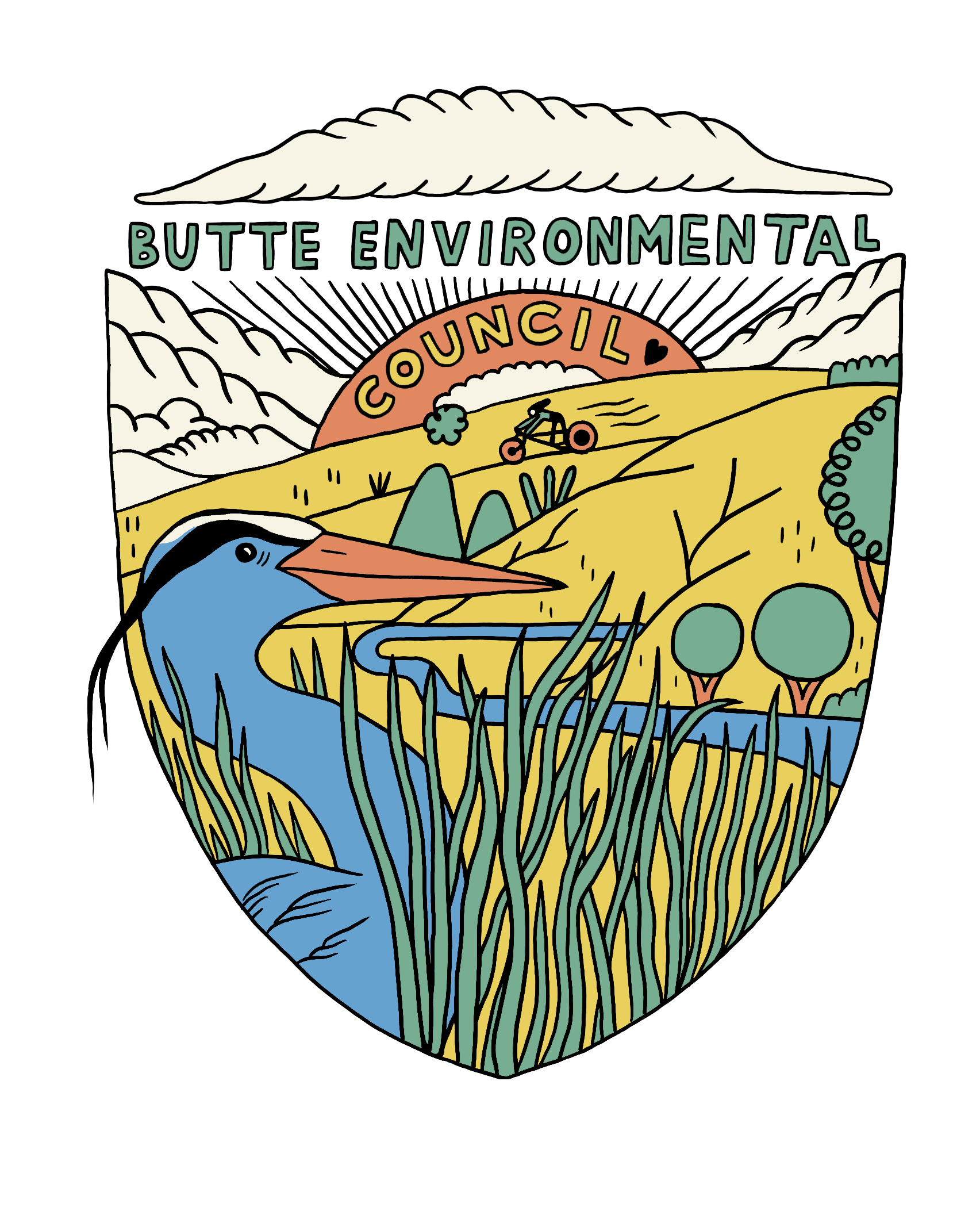 Example of Butte Environmental Council Logo riff