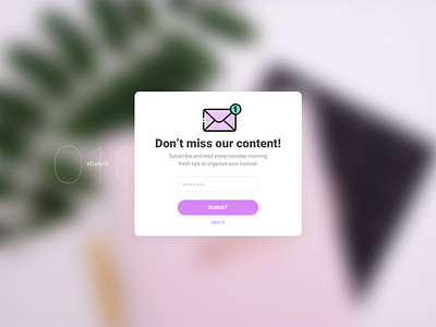 Pop-Up Overlay | Daily UI - 016 daily ui 016 dailyui dailyuichallenge design digital overlay popup uidesign