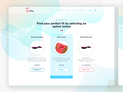 PodStep Orthotic Finder Web App branding comfort custom made design feet logo online shop online store shoes ui ux web app design web application website