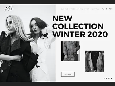 Website Concept 01 branding design fasion homepage layout shop store typography ui ux web web design website