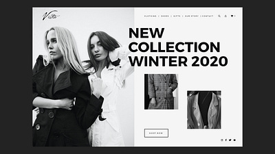 Website Concept 01 branding design fasion homepage layout shop store typography ui ux web web design website