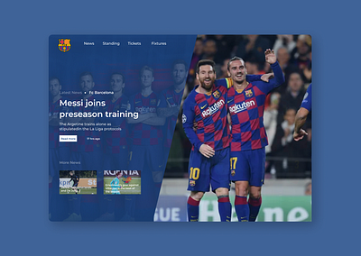 Barca landing page animation branding debut design illustration logo minimal typography ui ui ux design web app ux web