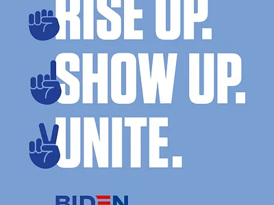 Rise up. Show up. Unite. 2020 illustrator riseupshowupunite tungsten typography vote