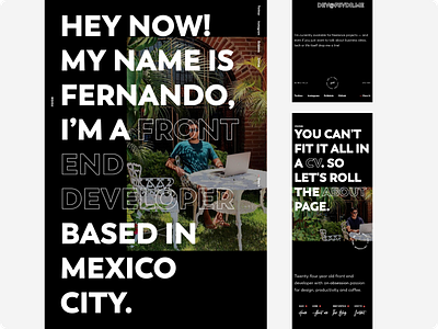FSVDR — Portfolio & Blog blog design portfolio typography ui web