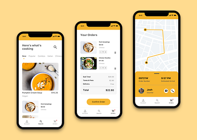 Meal Order / Delivery mobile app concept app design ui ux