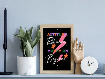 Attitude Rihanna Money On Beyonce abstract art branding design feminist graphic design illustration illustrator minimal musical quote art