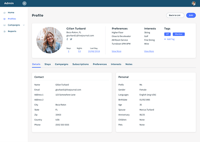 Profile UI