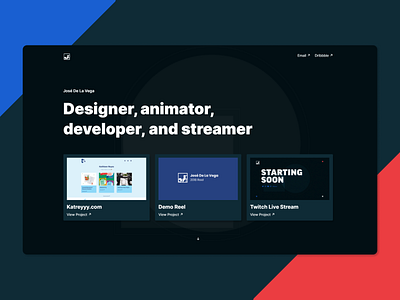 New Personal Site! 2d animation bodymovin branding css development illustration lottie portfolio svg web website website builder