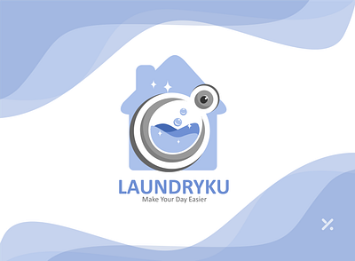 Laundryku #3 coreldraw laundry logo logo design washing