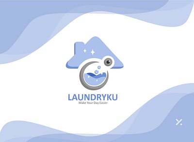 Laundryku #4 coreldraw laundry logo logo design washing