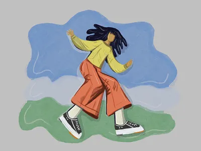 Floating girl abstract converse drawing fashion girl girl character girl illustration girls illustration procreate shoes